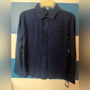 NWT Boys XL Hurley navy night force button down shirt